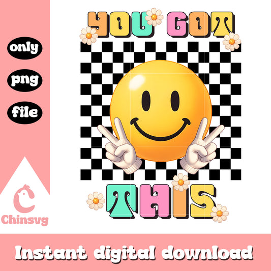 Smiley emoji you got this png, test day png, emoji png