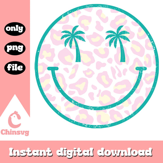 Smiley face summer design png, summer vibes​ png, summer holiday png