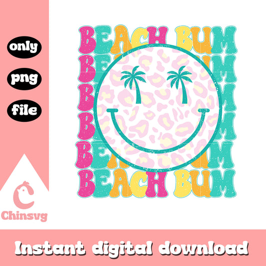 Smiley summer bum logo png, smiley face logo​ png, summer vibe png