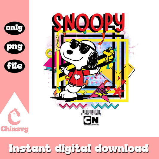 Snoopy 90s character clipart design png, snoopy cartoon png