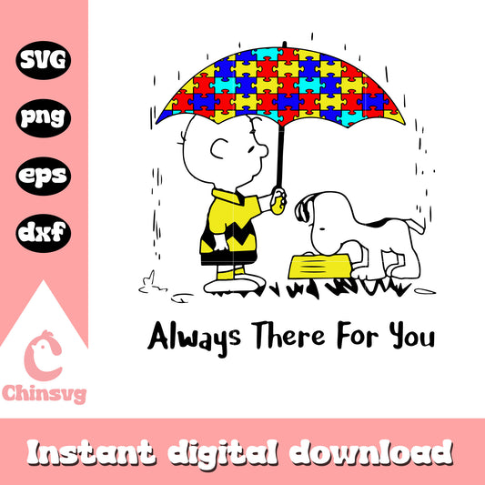Snoopy Autism Always There For You svg, Snoopy dog svg