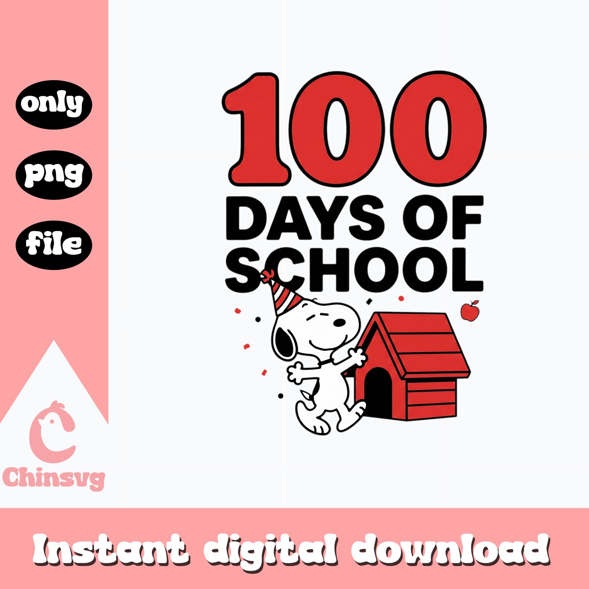 Snoopy 100 Days Of School PNG, Peanuts School PNG, Teacher PNG