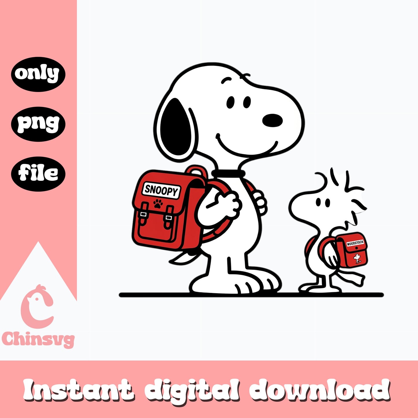 Snoopy And Woodstock Back To School PNG, Peanuts PNG, School PNG