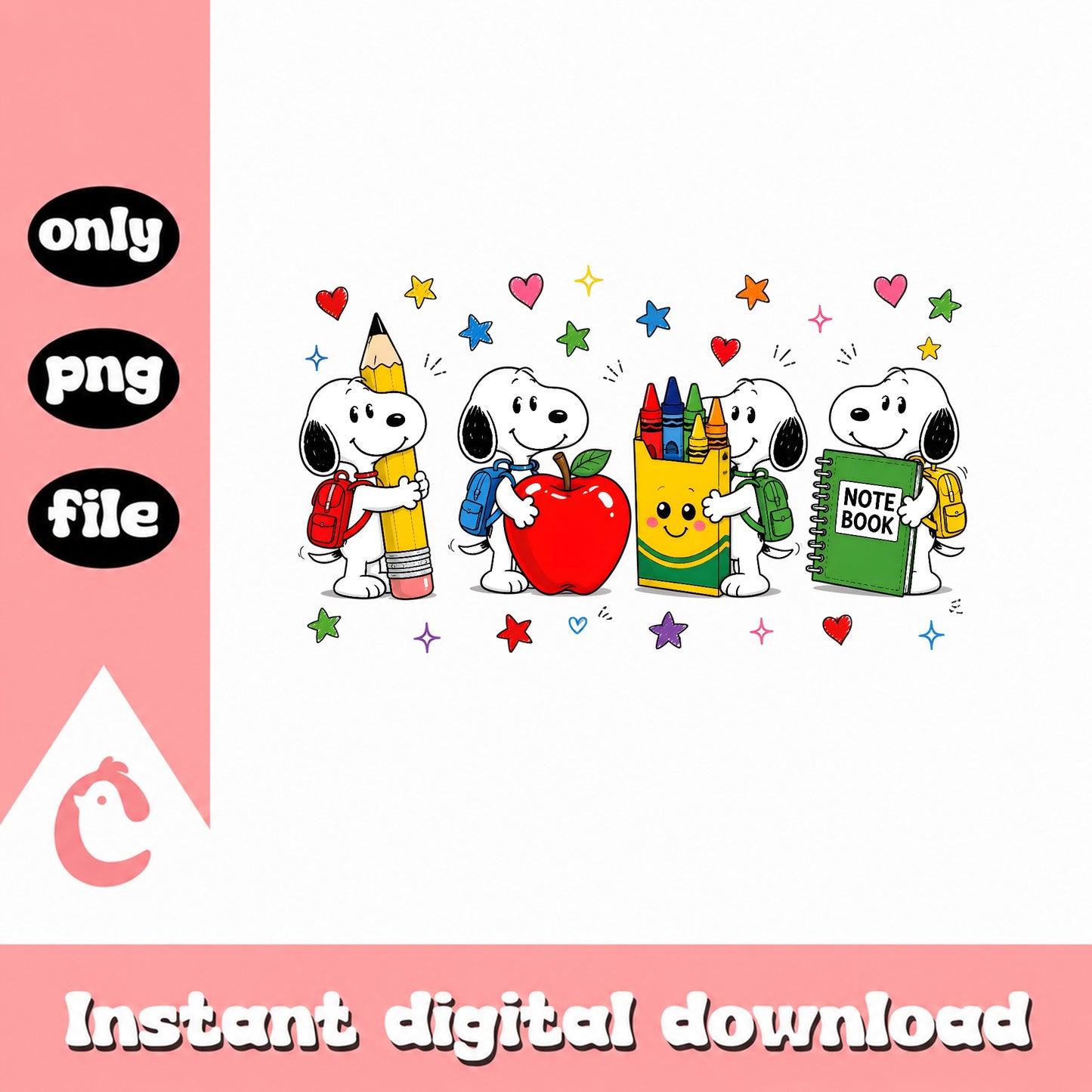 Snoopy Back To School SVG Bundle, Peanuts SVG, Teacher PNG