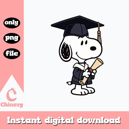 Snoopy Graduation PNG, Peanuts Graduate Clipart, Class Of 2025 PNG