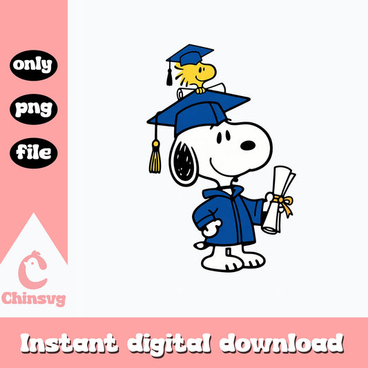 Snoopy Graduation PNG, Woodstock Graduate Peanuts PNG, Class Of 2025 PNG