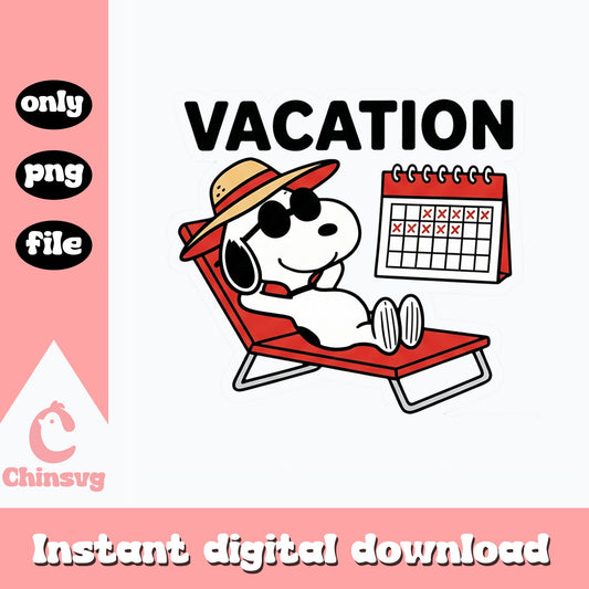 Snoopy Vacation Summer Beach PNG, Peanuts Summer PNG, Snoopy PNG