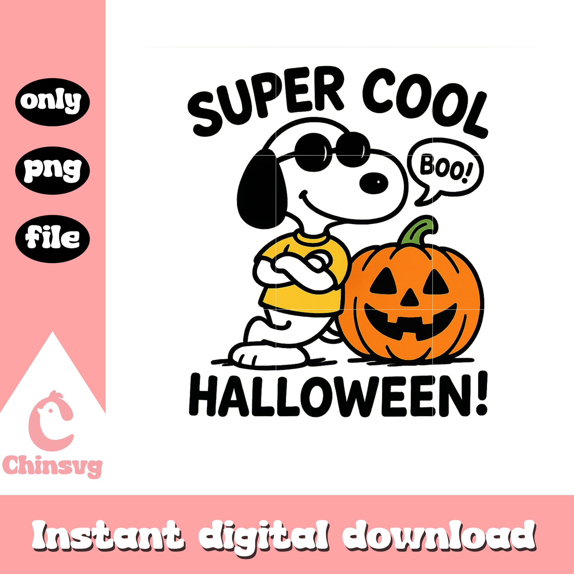 Snoopy boo super cool halloween png, peanuts snoopy character  png