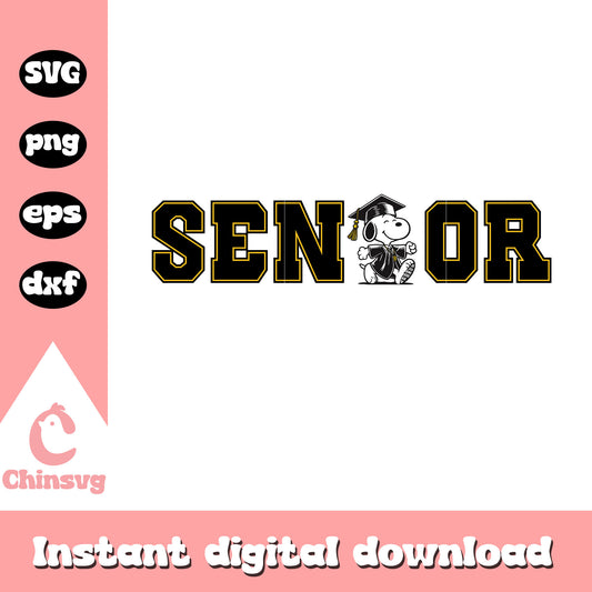Snoopy dog senior graduation svg, Snoopy svg, senior svg