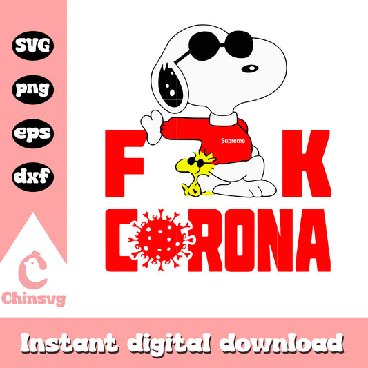 Snoopy fuck corona svg, Classic Snoopy svg, Snoopy character svg