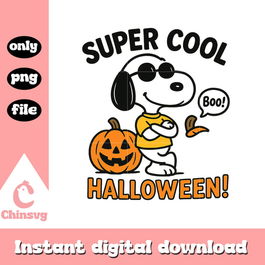 Snoopy super cool halloween design png, snoopy character png