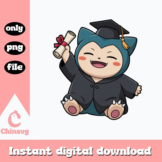 Snorlax Graduation PNG, Pokemon Graduate PNG, Cute Pokemon PNG