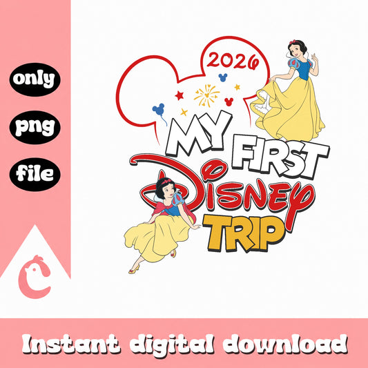 Snow White My First Disney Trip 2026 PNG, Disney Princess PNG, Disney Trip PNG