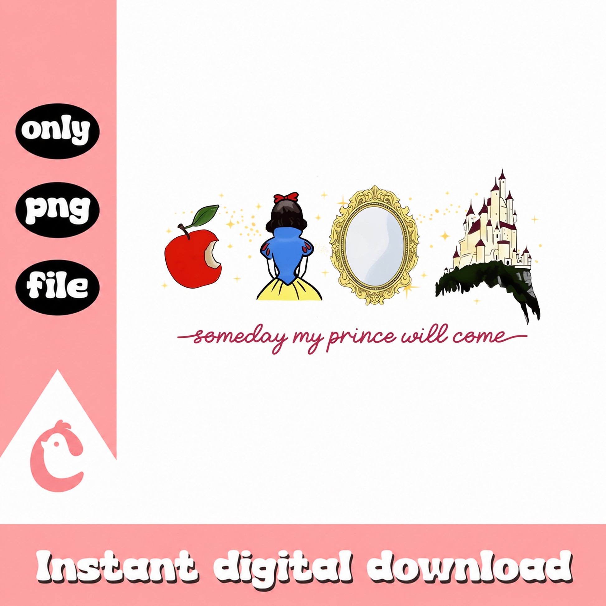 Snow White Princess SVG, Someday My Prince Will Come, Disney PNG