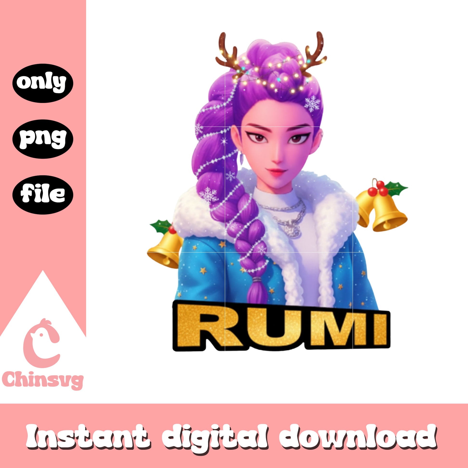 Snow queen rumi merry christmas png, rumi character png