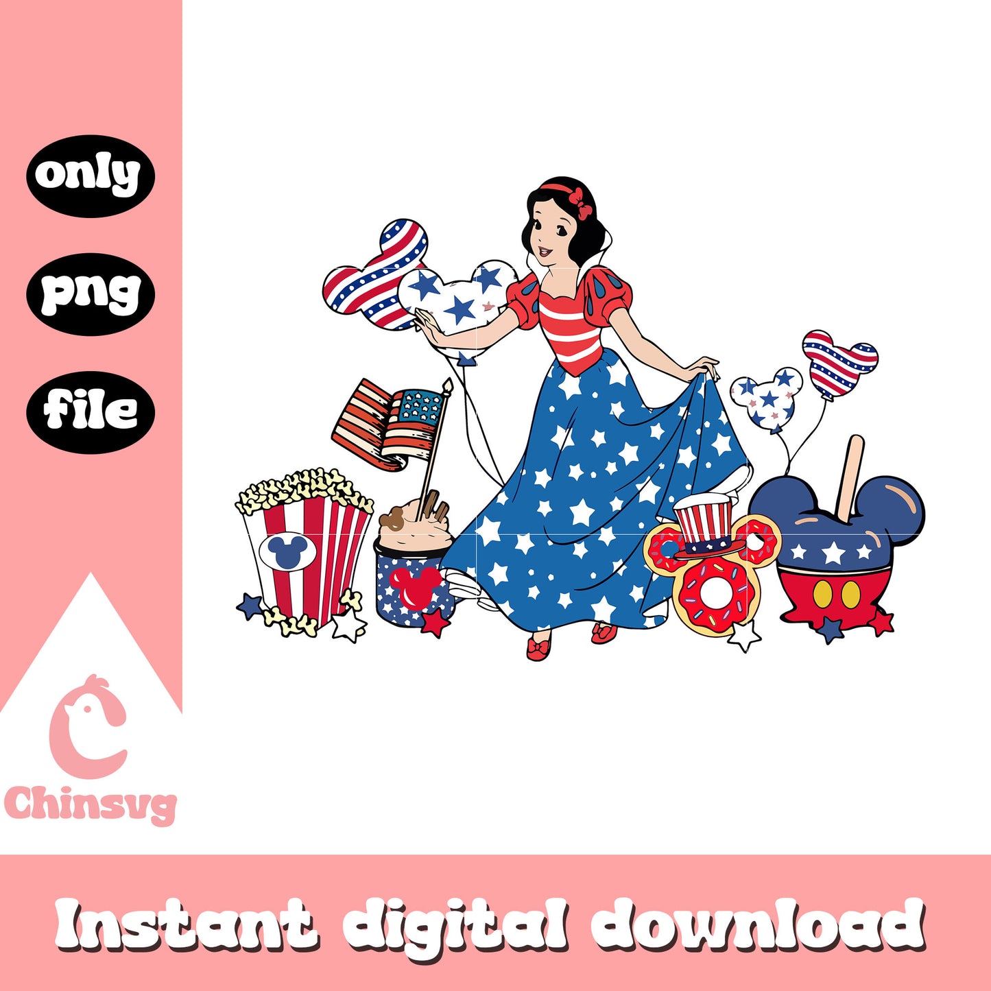Snow white Princess Independence Day png, Snow white Princess png