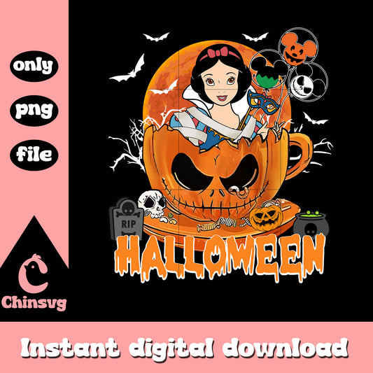 Snow white disney in horror cup design png, snow white art png