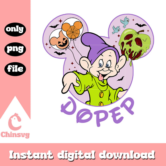 Snow white dopey in mickey ear png, dopey from snow white png