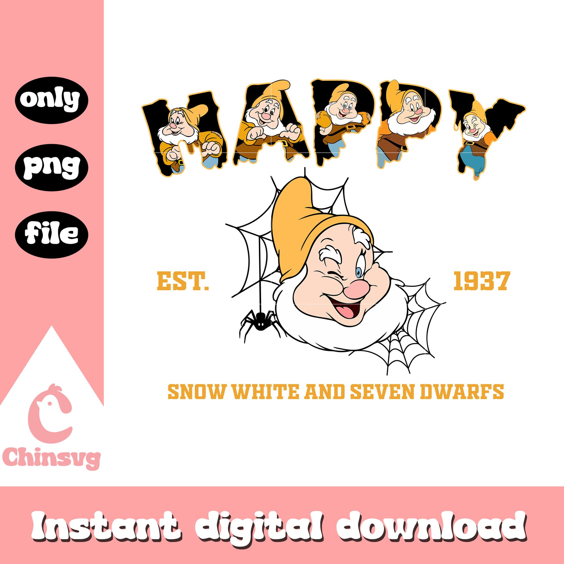 Snow white happy character design png, snow white happy png