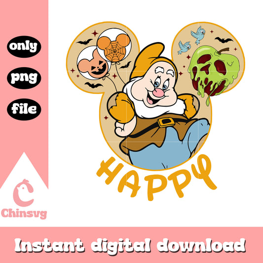 Snow white happy in mickey ear png, happy from snow white png