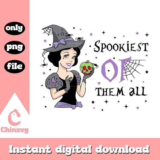 Snow white spookiest of them all clipart png, snow white disney png