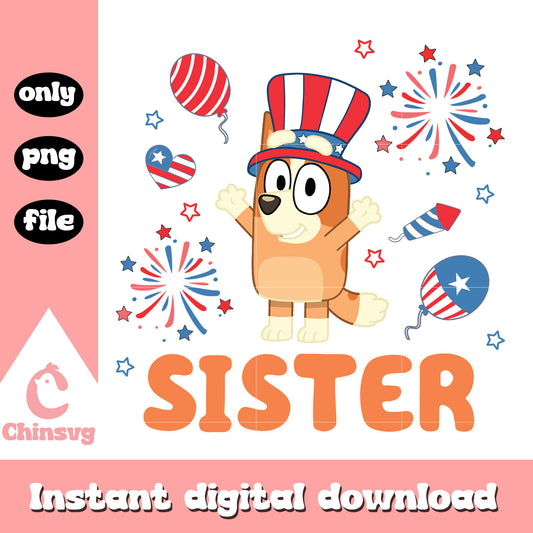 Sock sister dog happy 4th of july png, socks dog disney png