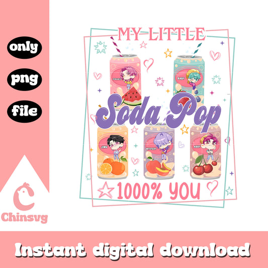 Soda pop my litle 1000% you design png, soda pop huntrix png