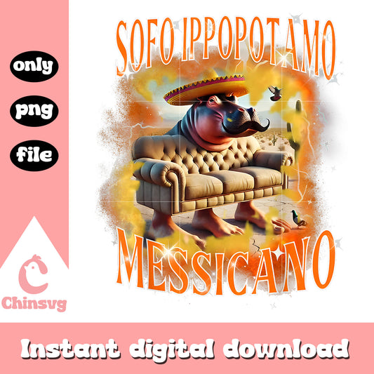 Sofo ippopotamo funny hippo png, italia brainrot png, tiktok meme png