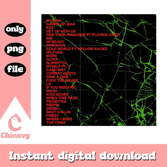 Songs​ list youngboy design png, nba youngboy concert​ png