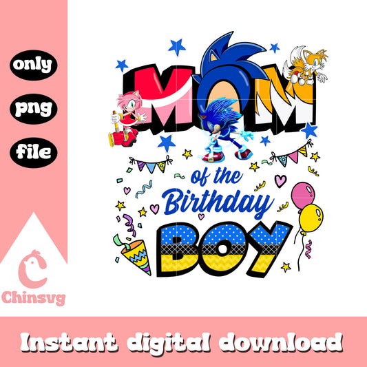 Sonic character mom birthday boy png, cartoon png, sonic png