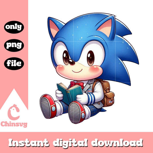 Sonic character reading book png, shop back to school deals png