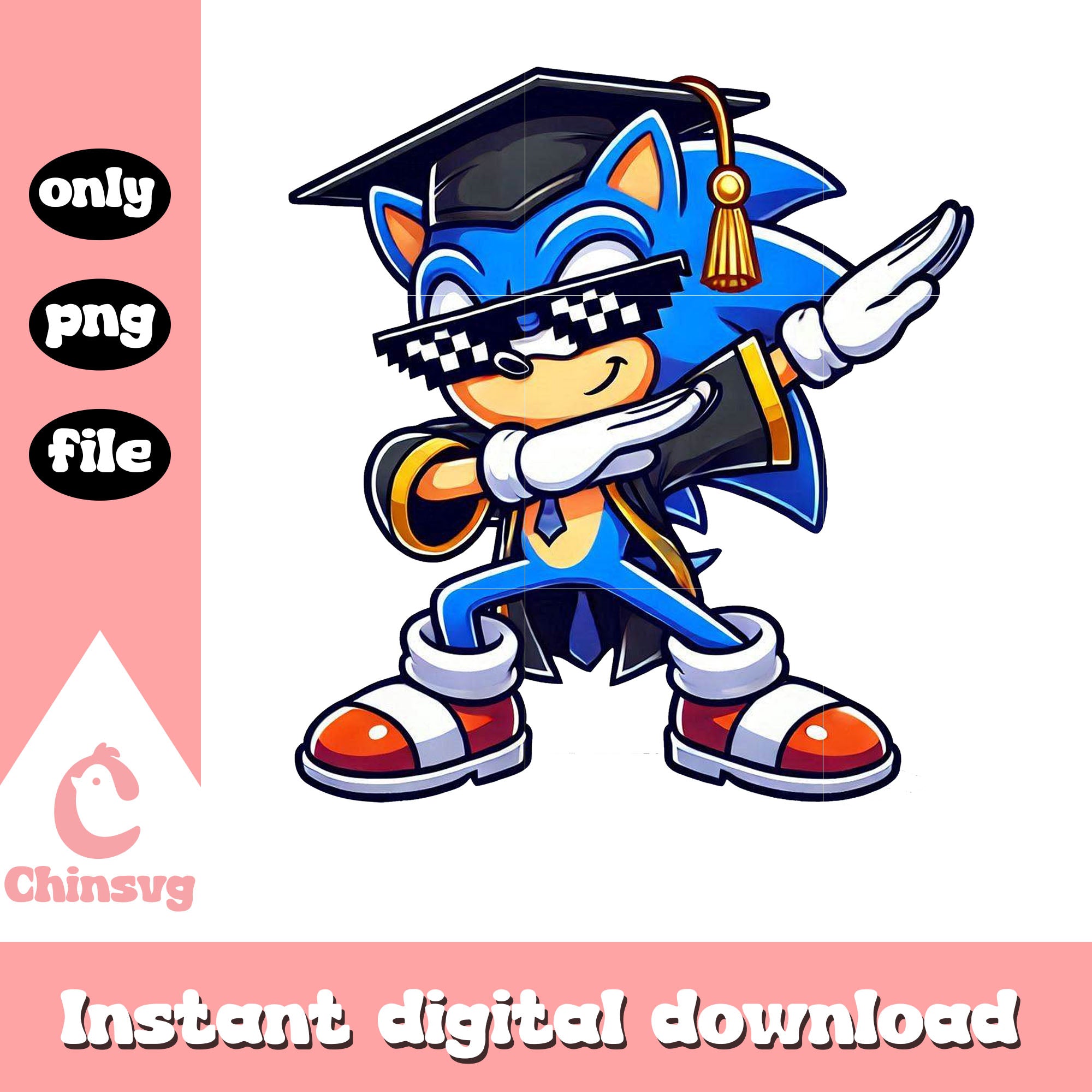 Sonic Gradutation Cap Sonic graduation design png, sonic movie png, graduation design png ...