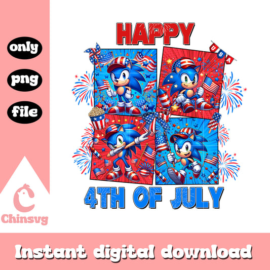 Sonic the Hedgehog Happy 4th of july png, Sonic the Hedgehog png