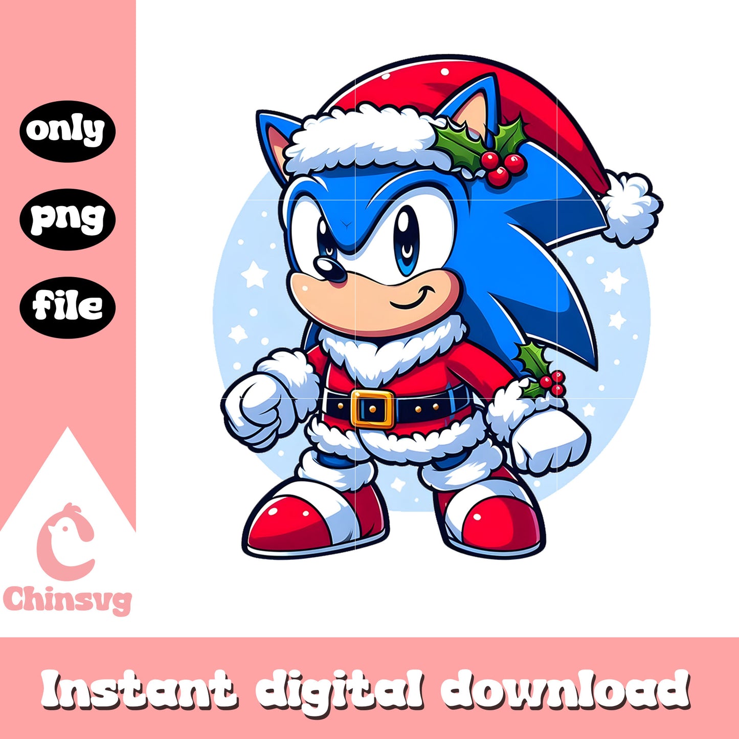 Sonic the hedgehog santa claus png, a christmas story png