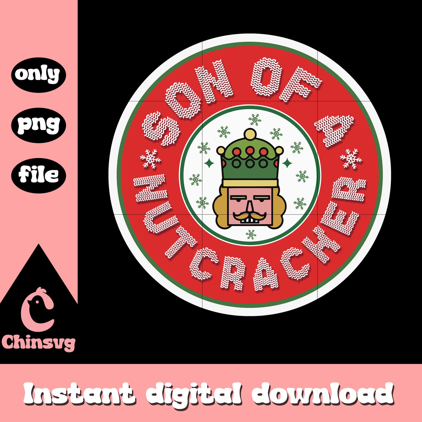 Son of a nutcracker logo design png, nutcracker head png