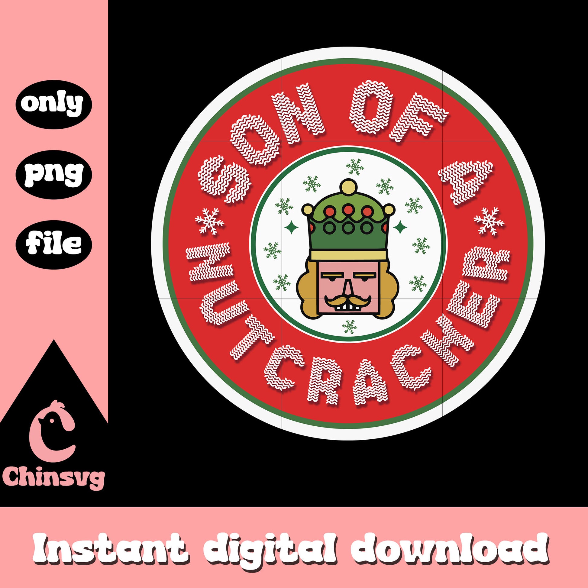 Son of a nutcracker logo design png, nutcracker head png