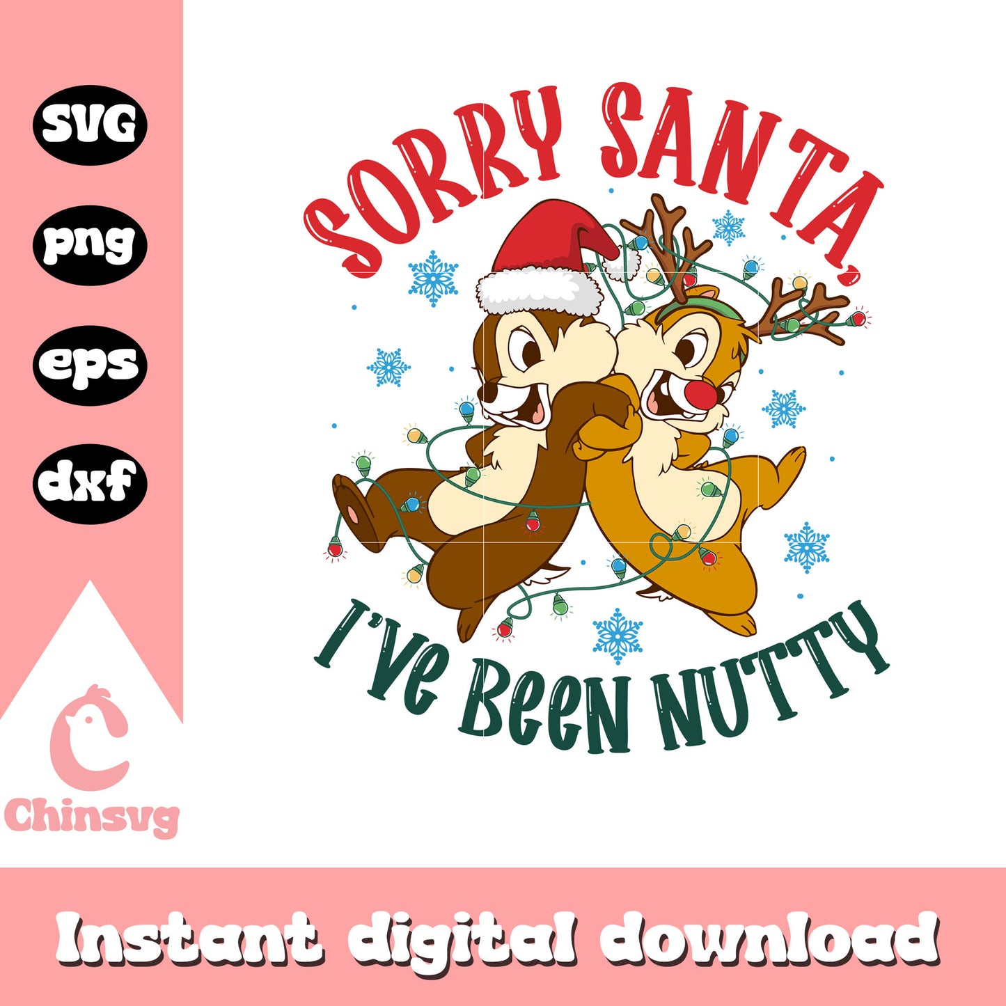 Sorry santa i've been nutty svg, christmas at walt disney world svg