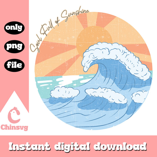 Soul full of sunshine circle design png, 500 days of summer png