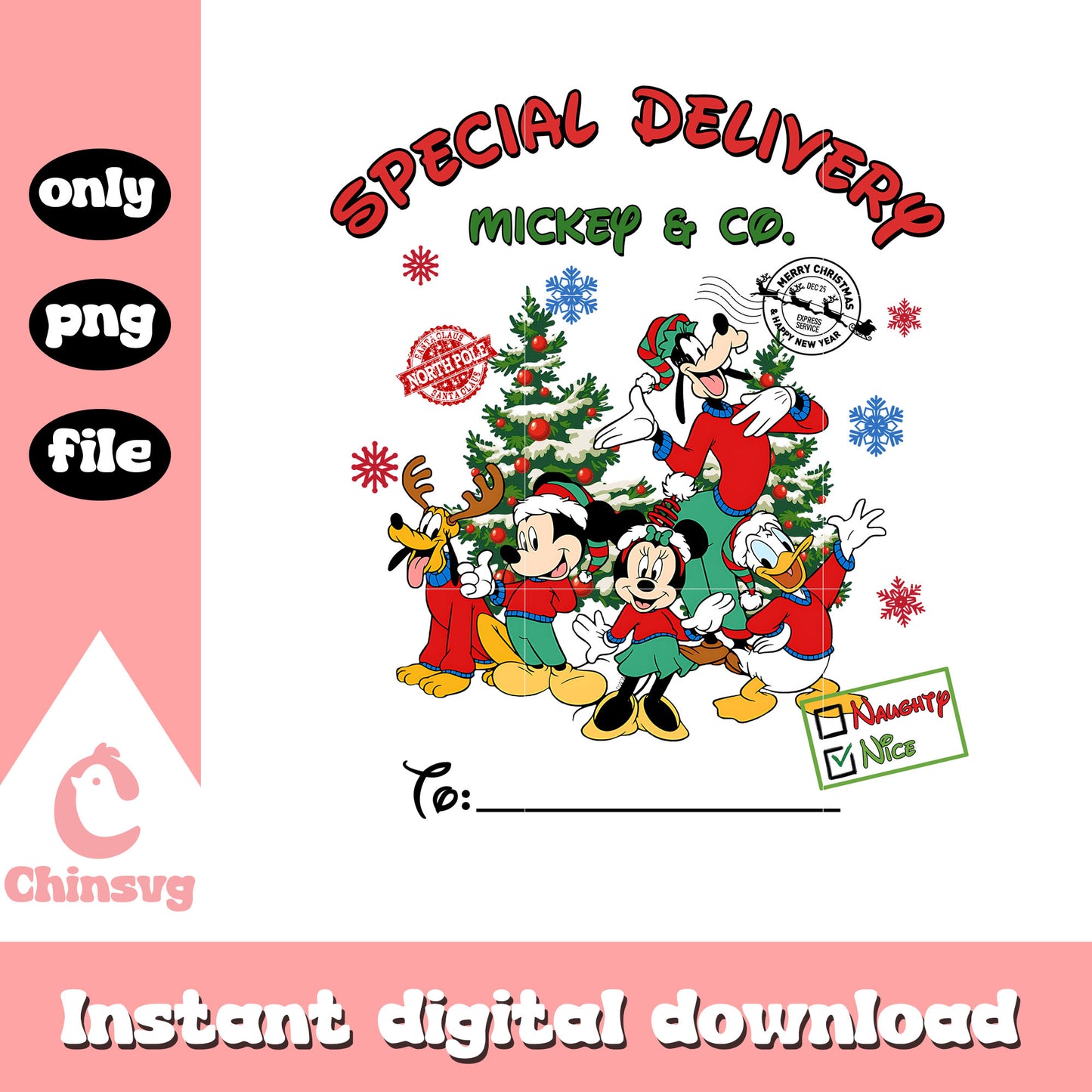 Special delivery mickey disney to xmas png, christmas mickey png