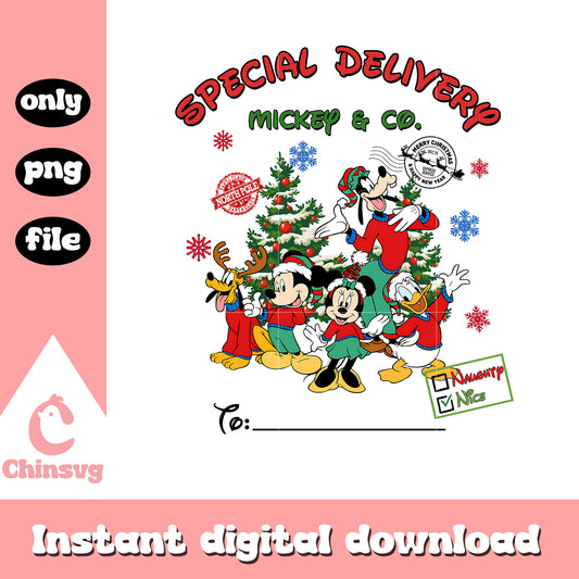 Special delivery mickey disney to xmas png, christmas mickey png