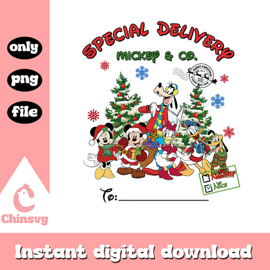 Special delivery mickey xmas disney png, mickey mouse characters png