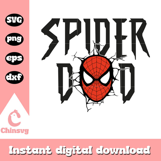 Spider dad spider man face svg, spiderman svg, avengers svg