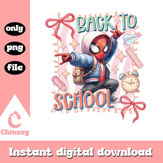 Spiderman back to school coquette clipart png, spiderman art png