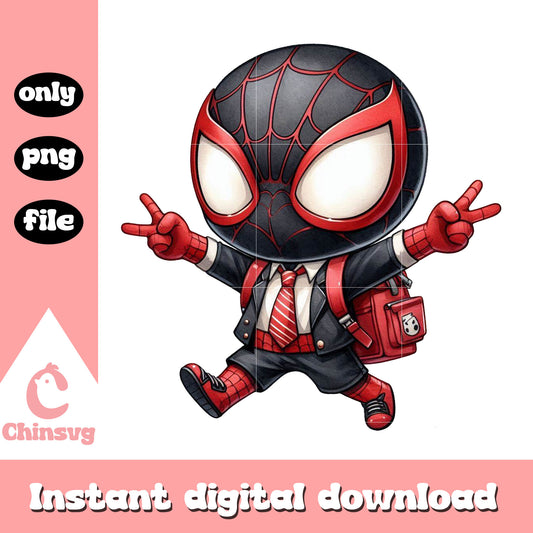 Spider man black on trade school png, marvel schools png