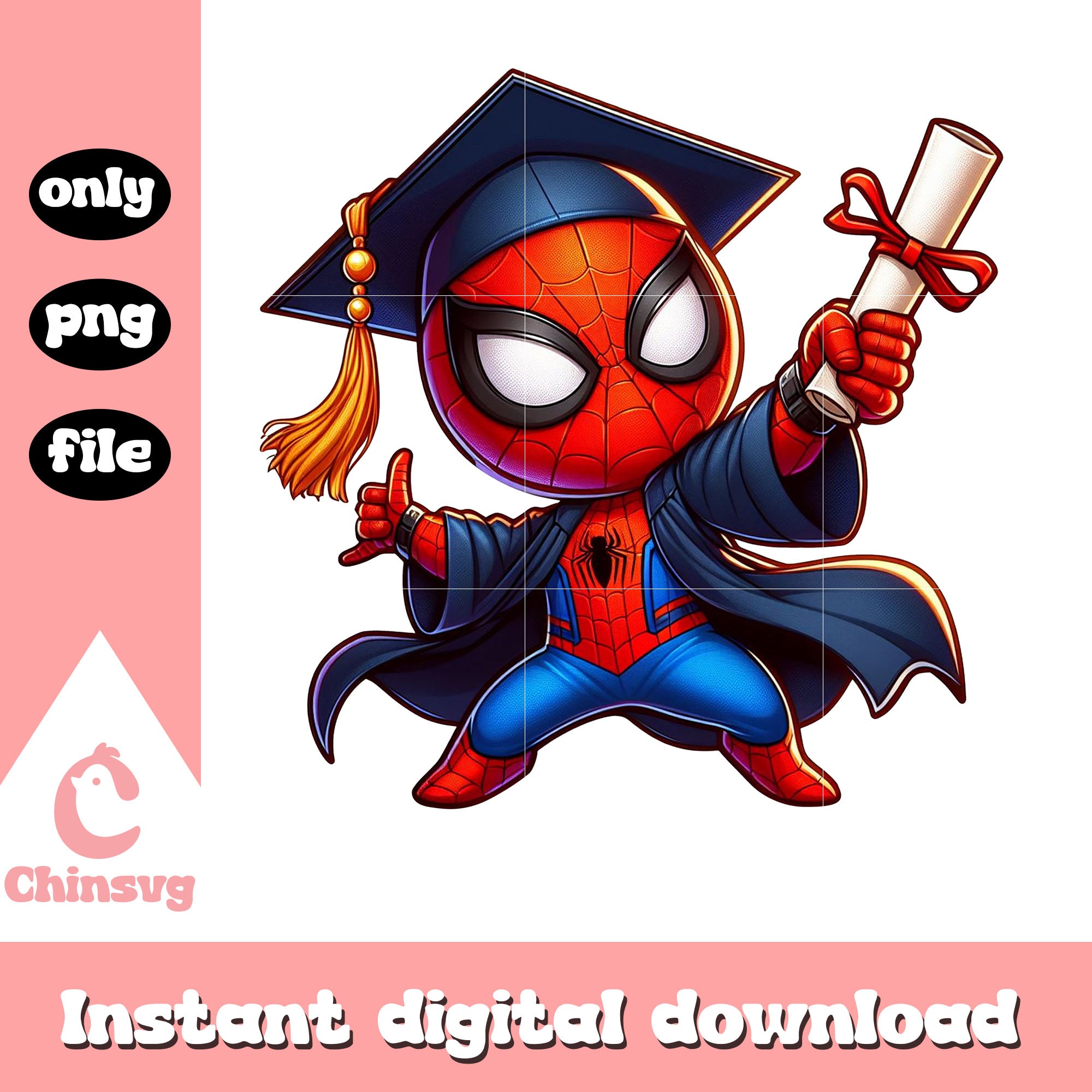 Spiderman Graduation Spiderman chibi marvel graduation png, superheroes spiderman png – Chinsvg