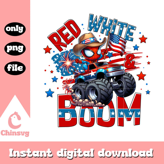 Spider man chibi truck monster 4th of july png, spider man chibi png