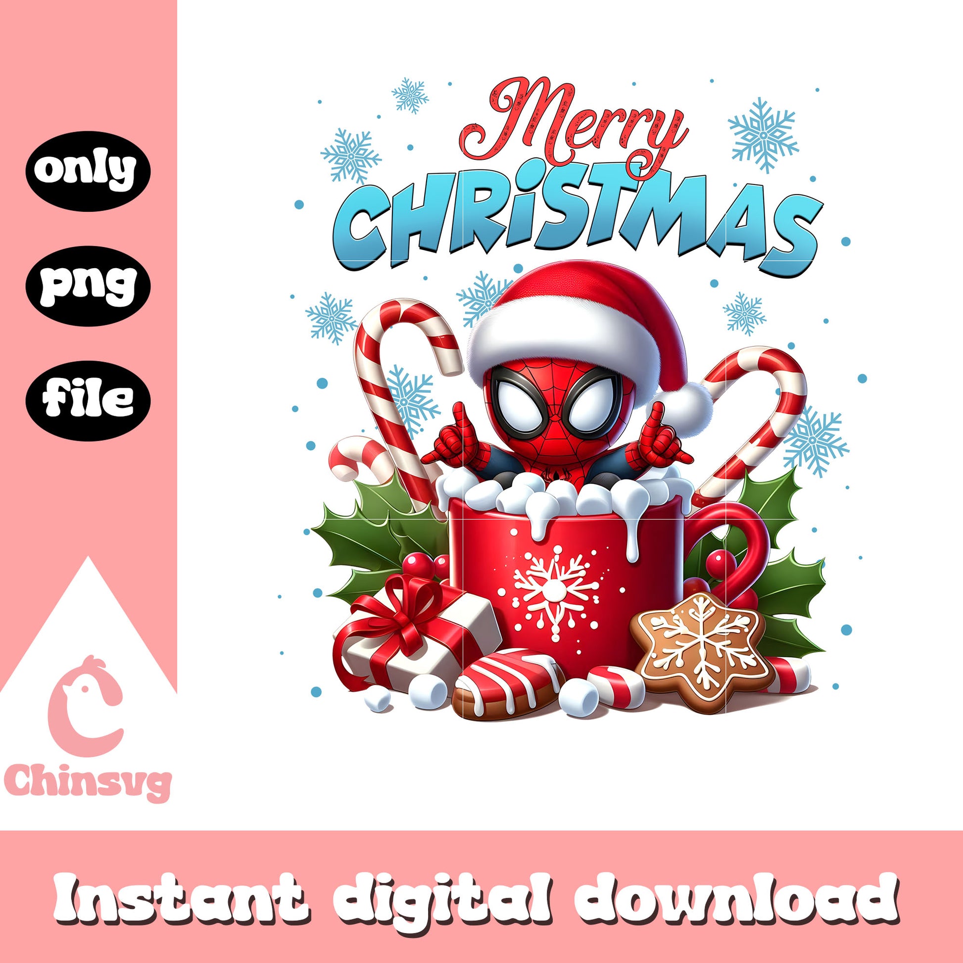 Spiderman coffee mug merry christmas png, avengers team png