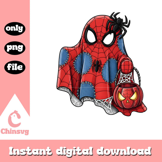 Spiderman ghost hand candy halloween png, halloween spiderman png