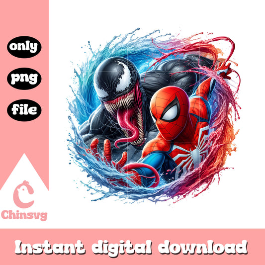 Spiderman x venom character design png, the marvels png