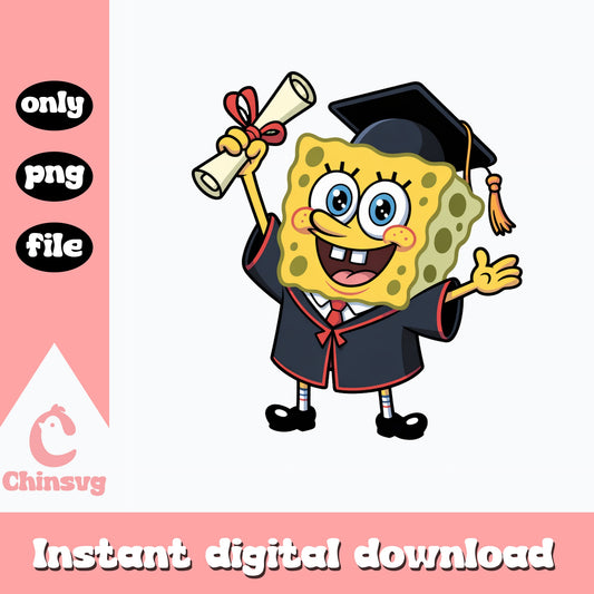 Spongebob Graduation PNG, Spongebob Squarepants PNG, Graduate PNG